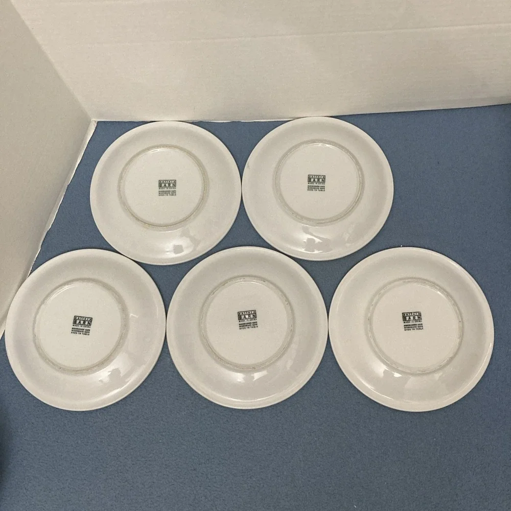 VTG Pottery Barn White Du Jour Suppertime 7 3/4